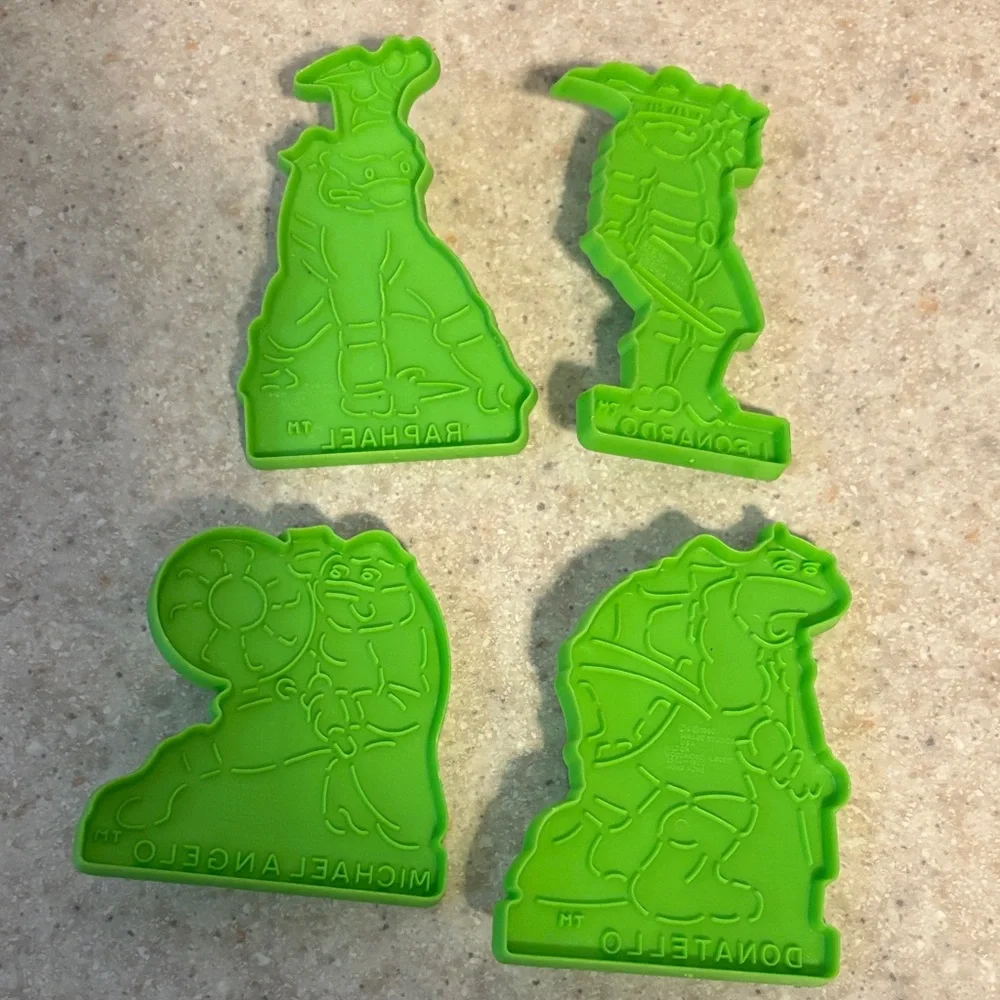 Vintage Green Ninja Turtle Cookie Cutters Cake Decorating Birthday Party Decor
